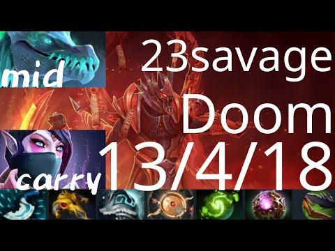 23savage pos3 Doom vs Medusa, Viper, Winter Wyvern - can farm a lot, too - dota2