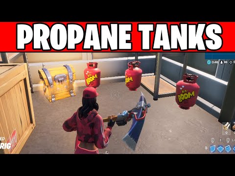 DESTROY STRUCTURES with PROPANE TANKS *ALL LOCATIONS* (Fortnite Season 2 Week 3 Challenges)