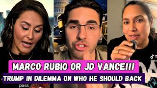 Trump confused as he can't choose between Marco Rubio & JD Vance for 2028 #uselection