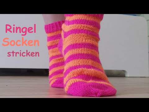 Ringelsocken stricken | Streifensocken | Streifen stricken