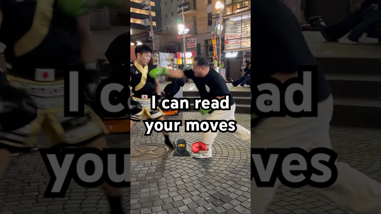 A challenger over 100kg… a 60kg weight difference!!! I can read your moves🥷🥊　#boxing