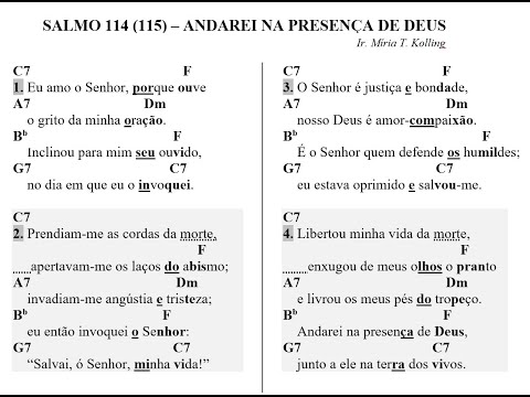 Andarei Na Presença De Deus! Salmo 114 - Luís…