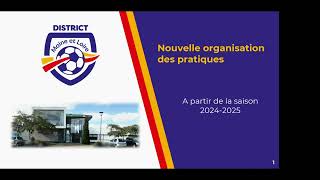 Organisation des pratiques 2024-2025