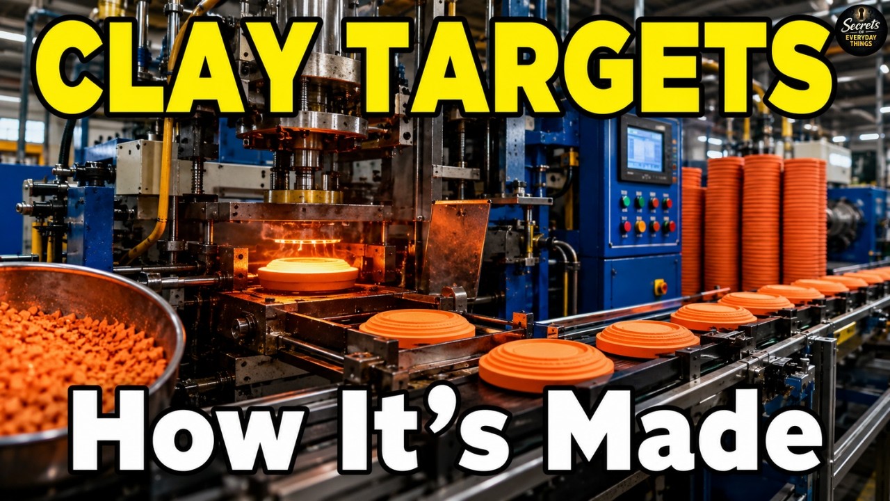 Clay pigeon factory showing how clay shooting targets are manufactured
