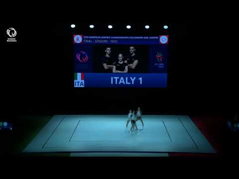 Arianna CIURLANTI, Francesco BLASI & Matteo FALERA (ITA) - 2021 Aerobics Europeans, trios final