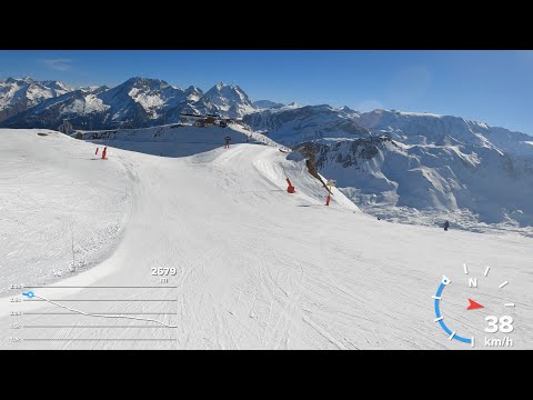 Courchevel top to bottom in Feb 2023 from Saulire (2700m) to Courchevel Village (1550m)