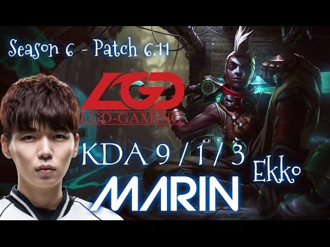 LGD MaRin EKKO Top vs Swain - Patch 6.11 KR | League of Legends