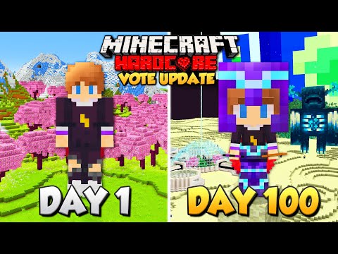 I Survived 100 Days in Minecraft's VOTE Update