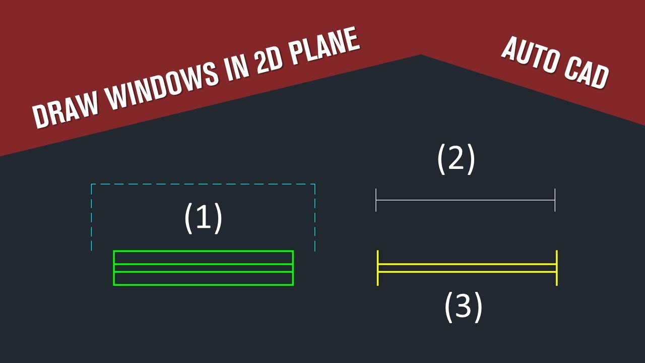 Draw Windows in 2D Plan || Auto CAD