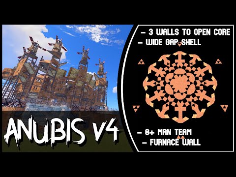 Anubis v4 l Wide Gap Shell, Furnace Wall, 3 Walls To Open Core | Rust Clan Base Design