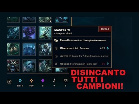 scarto tutti i frammenti dei campioni di League of Legends! [5x]