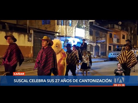 Iniciaron las festividades de cantonización en Suscal, Cañar