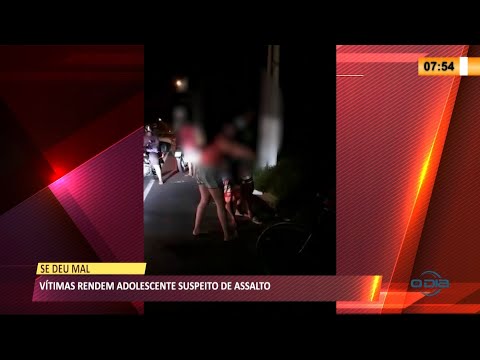 Vítimas rendem adolescente suspeito de assalto 19 03 2021