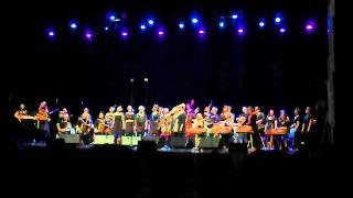 Sibelius Folk Big Band Orquestra de Finlandia durante o encontro Enfo