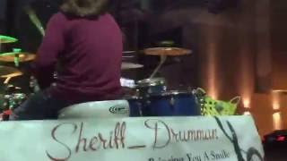 Drummer plays 