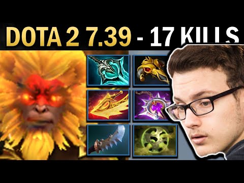 Monkey King Gameplay Miracle with 17 Kills and Radiance - Dota 2 7.39