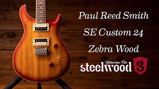 Video thumbnail for Una tapa exótica | PRS SE Custom 24 Zebra Wood by Steelwood Guitars