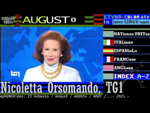 TG1 giorno 23/08/2021 funerali di Nicoletta Orsomando, morta il 21 agosto, 40 anni nella RAI