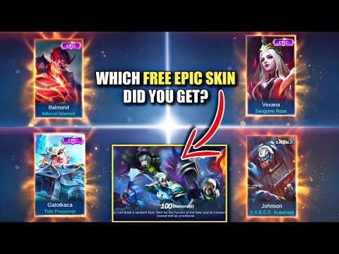 WHICH EPIC SKIN YOU GET WITH 100 DIAMONDS | MOBILE LEGENDS FREE SKIN