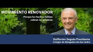 preview picture of video 'Mensaje de Guillermo Sagues a los abogados de San Isidro'