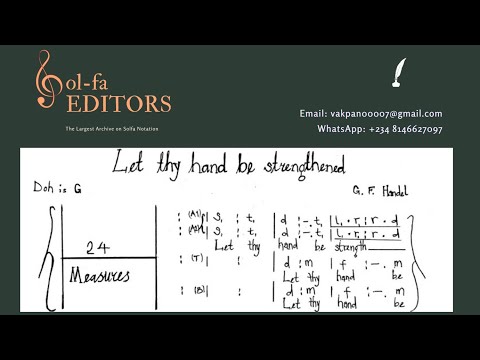 Coronation - Let thy hand be strengthened | Handel | Solfa Edition