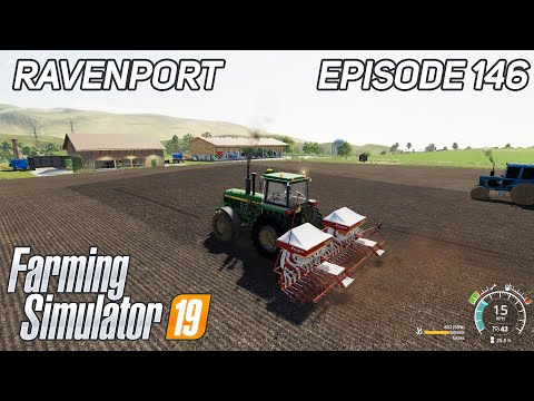 Grass Sowing & Fertilization of Field | FS19 | Farming Simulator 19 | Timelapse | Ravenport #146