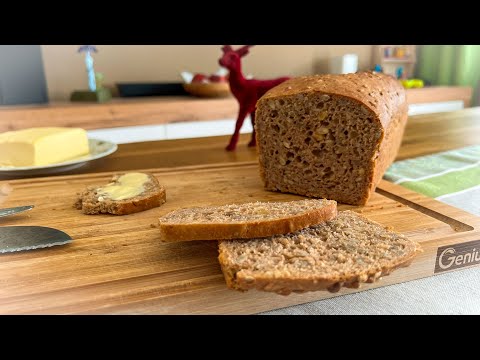 Dinkel Vollkornbrot ohne Gehzeit selber machen