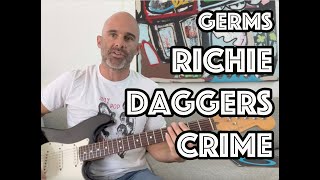 How To Play Richie Daggers Crime by The Germs On Guitar Lesson