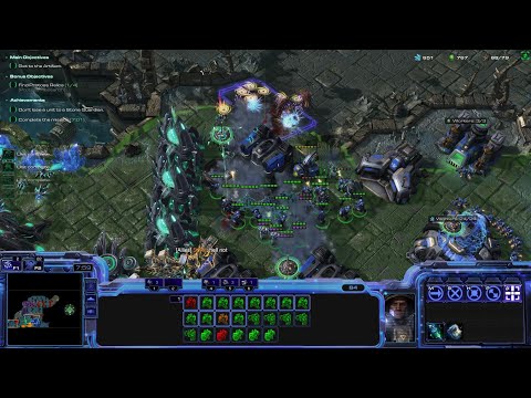 StarCraft 2 Three Races Co-op Campaign: Wing of Liberty Mission 6 - Smash and Grab