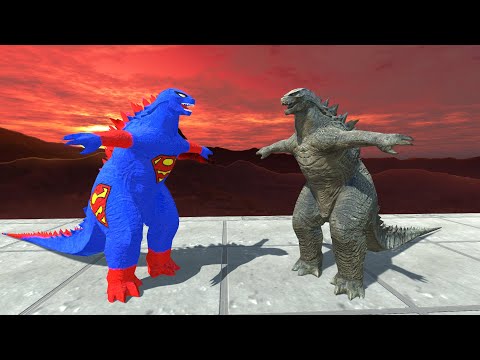 MONSTER WAR GODZILLA VS SUPERMAN GODZILLA 2014 VS GODZILLA 2014 WAR - Animal Revolt Battle Simulator