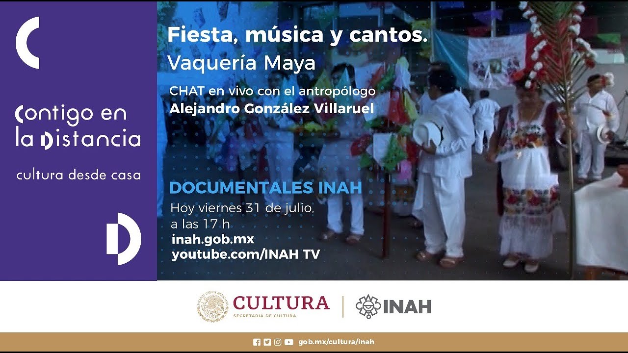 Fiesta, música y cantos. La vaquería maya