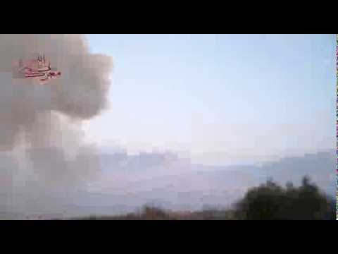 استهداف تجمعات قوات النظام في حاجز السمان بواسطة قذائف مدفع جهنم من قبل ألوية أبو العلمين ضمن مجريات معركة غارة الله