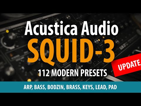 112 Premium Modern Presets for Acustica Audio Squid-3  |  Moog Sub37 sound "In The Box" | No Talking