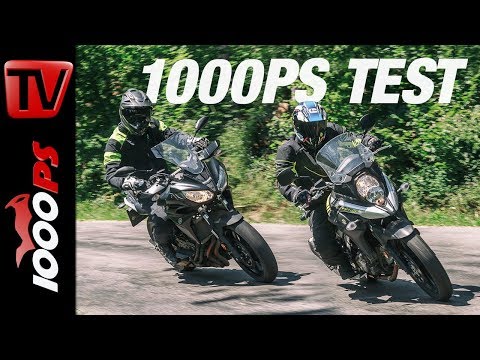 1000PS Test - Suzuki V-Strom 650 & Yamaha Tracer 700 auf Schotter und Straße