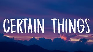 James Arthur - Certain Things (Lyrics)