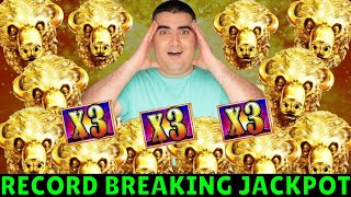 RECORD BREAKING JACKPOT On High Limit Buffalo Gold Slot - $ MAX BET Video