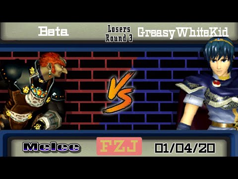 Beta (Ganon) vs. GreasyWhiteKid (Marth) - Losers Rd 3 - Flat Zone January 2020