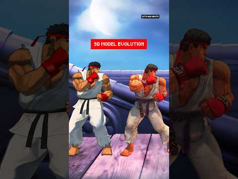 Ryu 3D Model Evolution 🥋 SFEX to SF6