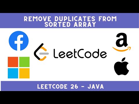 Leetcode 26 Remove Duplicates From Sorted Array Java