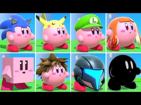 All Kirby Power-Up Transformations in Super Smash Bros. Ultimate (All DLC)