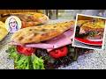 Knusprige Pizza Sandwich Brote Auf Dem Backstahl Oder Grill Backen Perfekt Mit Hefewasser