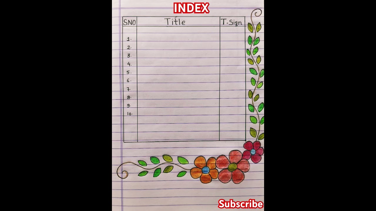 How to Design an Effective Index for Your project