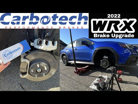 Biggest problem are brakes on 2022 WRX. Front pad upgrade Carbotech AX6 5BA-VBH