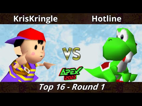 Apex 2022 - KrisKringle (Ness) Vs. Hotline (Yoshi) SSB64 Smash Bros Tournament