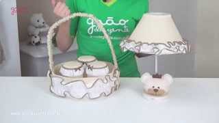 Kit Acessórios Urso Realeza Bege | Ref: 45169