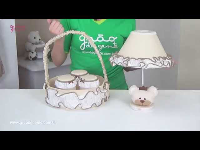 Kit Acessórios Urso Realeza Bege | Ref: 45169