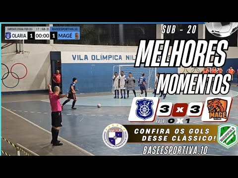 OLARIA X  MAGÉ  SUB - 20  CONFIRA OS GOLS DESSE CLÁSSICO