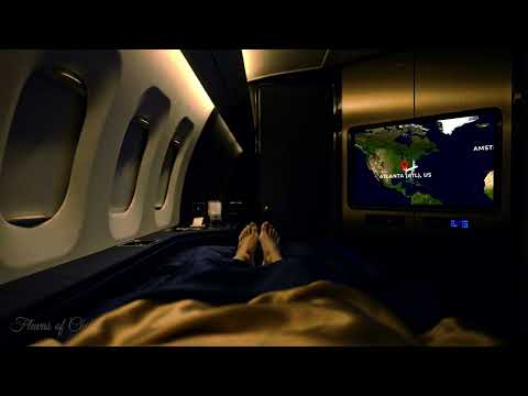 POV: You’re Flying First Class to Amsterdam | Ultra-Realistic Flight Ambience | Flight Map | Zen