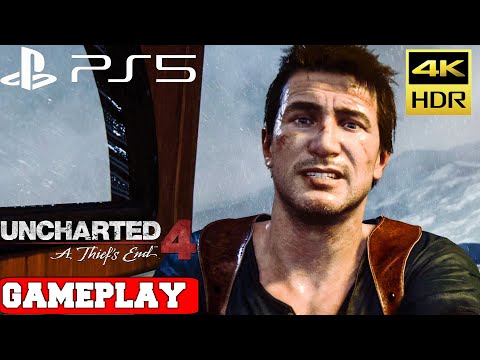 Uncharted 4: A Thief's End PS5 4K HDR Gameplay