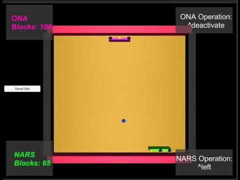 NARS Pong - OpenNARS vs. ONA